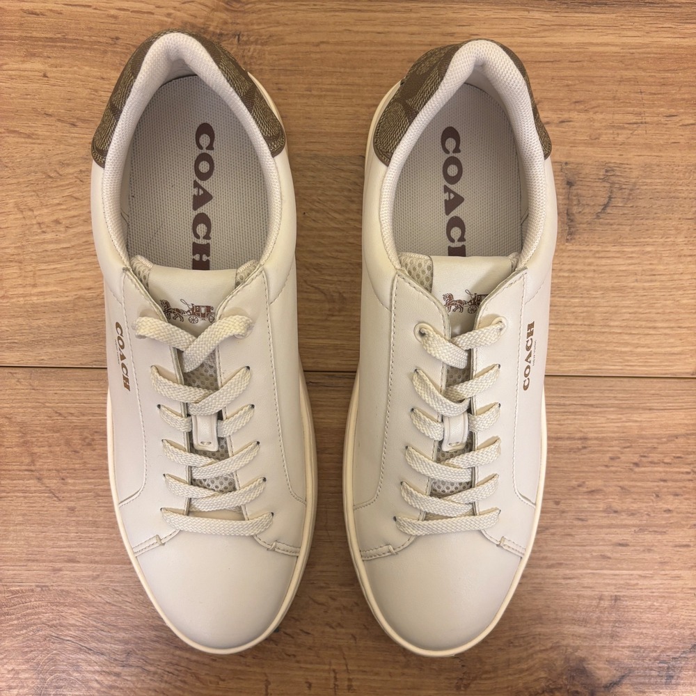 COACH Clip Low Top‎ Sneaker White Signature C Women Size 9.5 Casual Everyday - Picture 5 of 13
